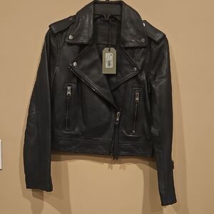All Stain Black Leather Women's Jacket